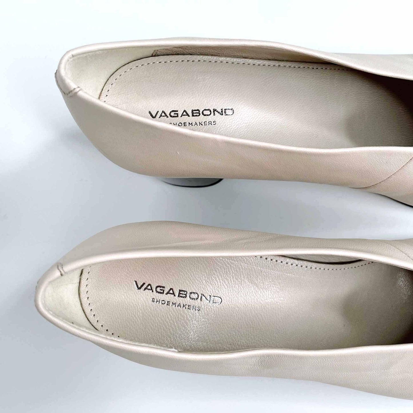 vagabond leather eve high vamp block heel pump - size 40