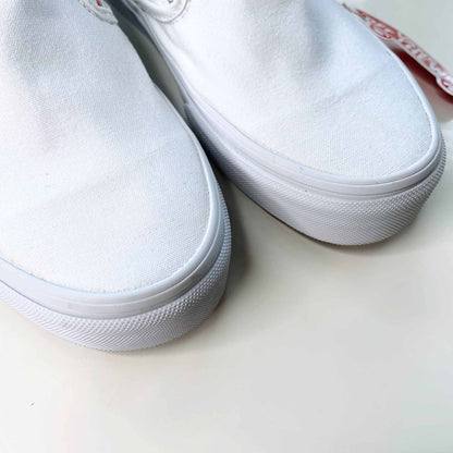 nwt vans classic white slip on 59 with dolphin lining - size 8W 6.5M