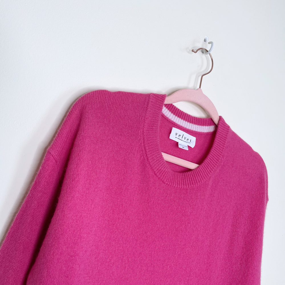 velvet by graham and spencer brynne 100% cashmere sweater - size xs