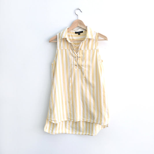 Velvet Heart Striped tie-up Shirt - size Small