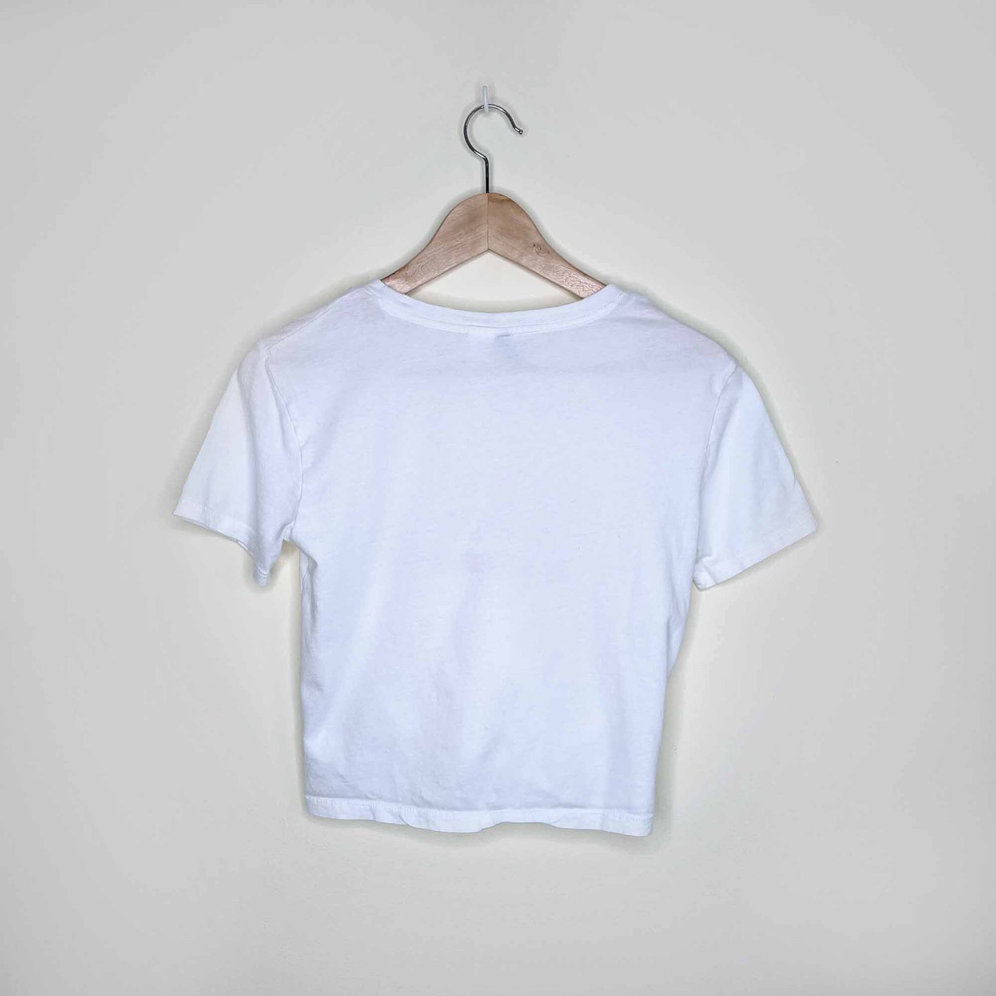 h&m venice california cropped tie-front tee - size xs