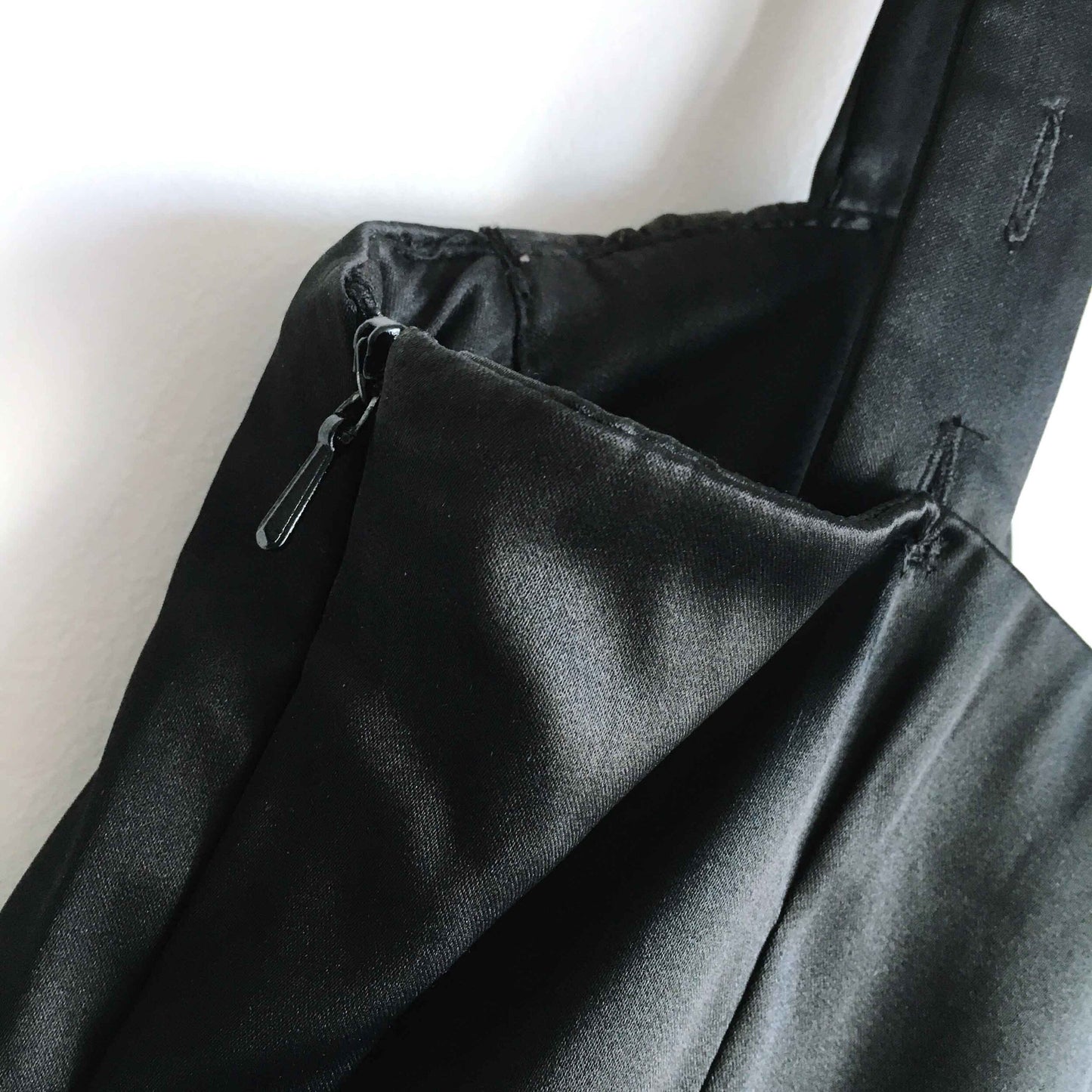 Vera Moda fitted satin black pencil dress - size 34