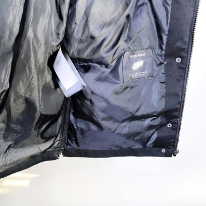 vero moda black kenda 3/4 length down parka - size small