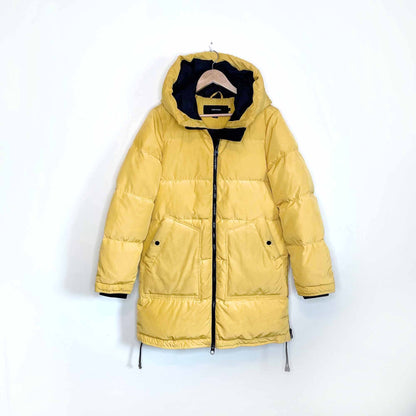 vero moda oslo mid length duvet down puffer jacket - size large