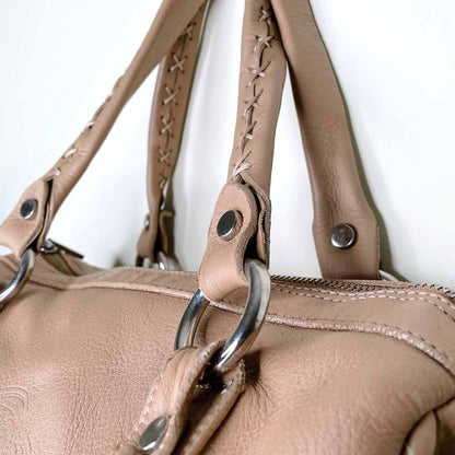 vintage versus versace embossed logo boston bag