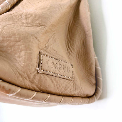 vintage versus versace embossed logo boston bag