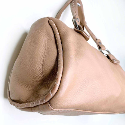 vintage versus versace embossed logo boston bag