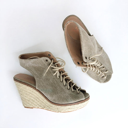Very Volatile lace-up wedge Espradilles - size 9