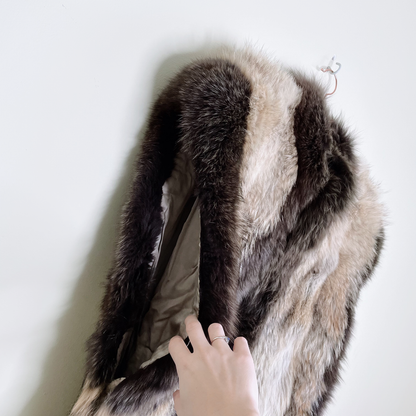 vintage oversized broadview furs fox vest - size medium
