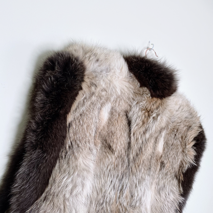 vintage oversized broadview furs fox vest - size medium