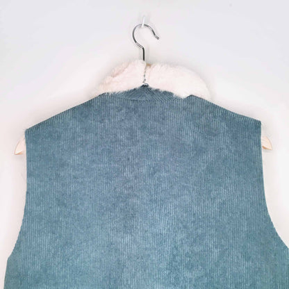 Easel faux fur corduroy waterfall vest - size Large
