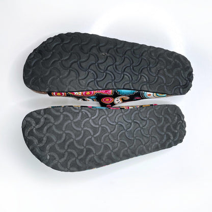 viking three-strap banff paisley print sandals - size 40