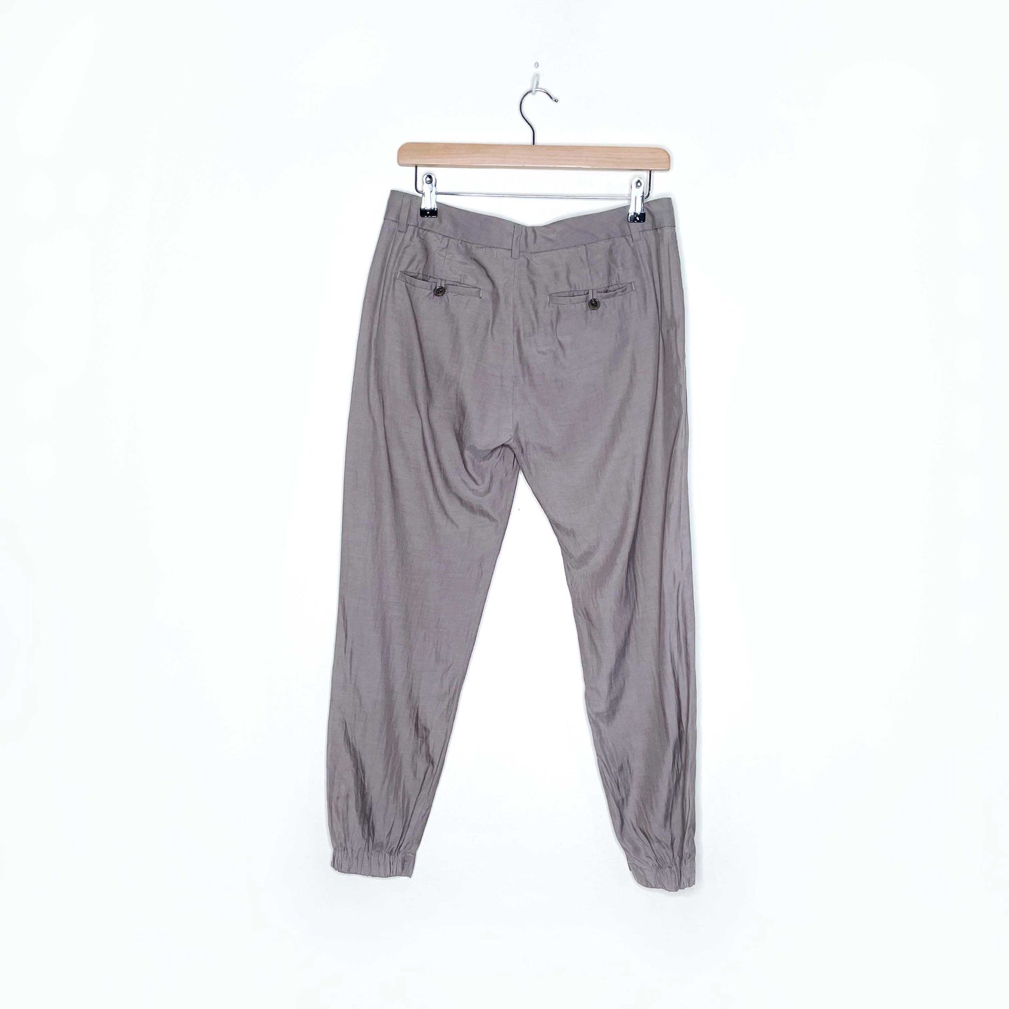 vince grey cupro-cotton trouser joggers - size 2