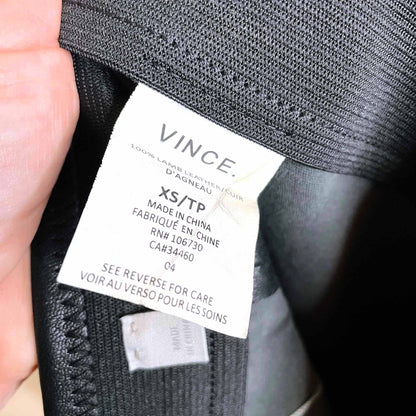 nwt vince leather stitch back leggings - size xs