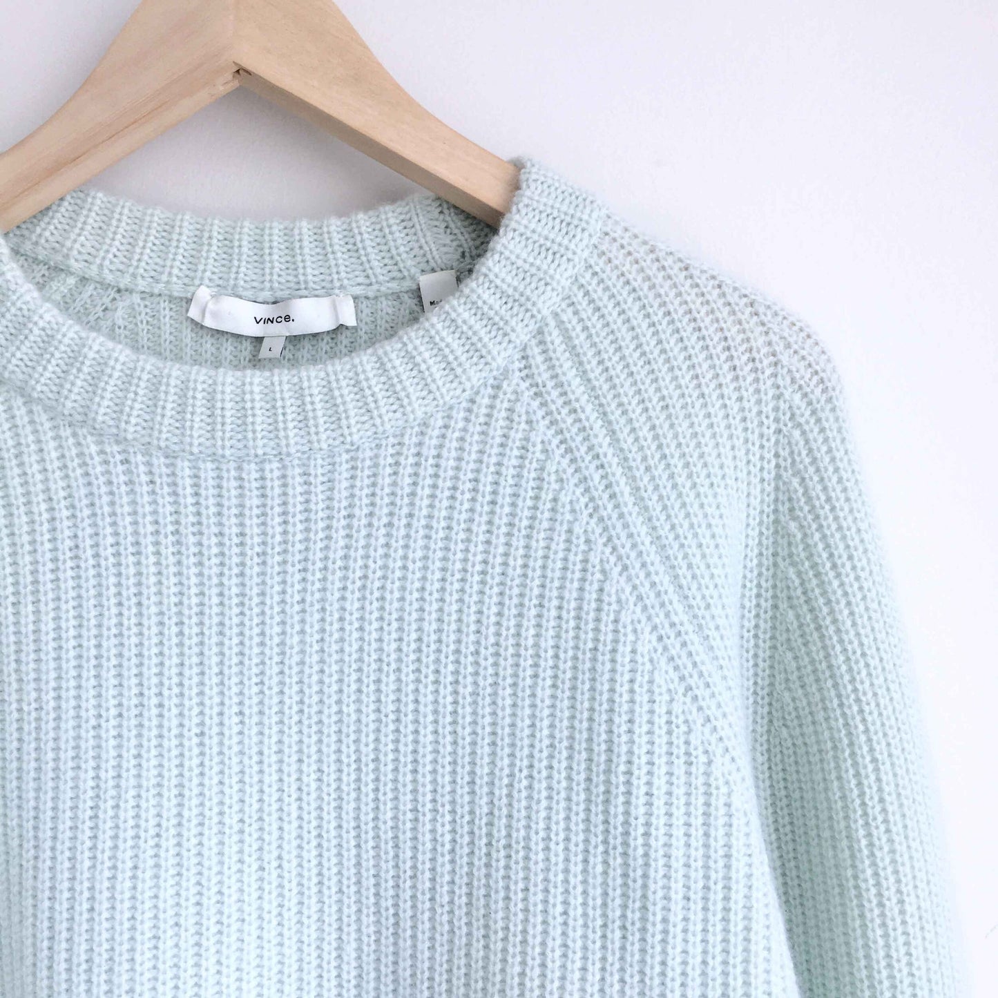 Vince 100% cashmere shaker rib pullover - size Large