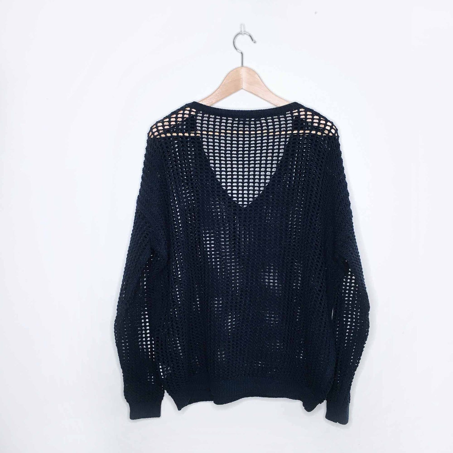 Vince waffle open knit v-neck sweater - size Medium