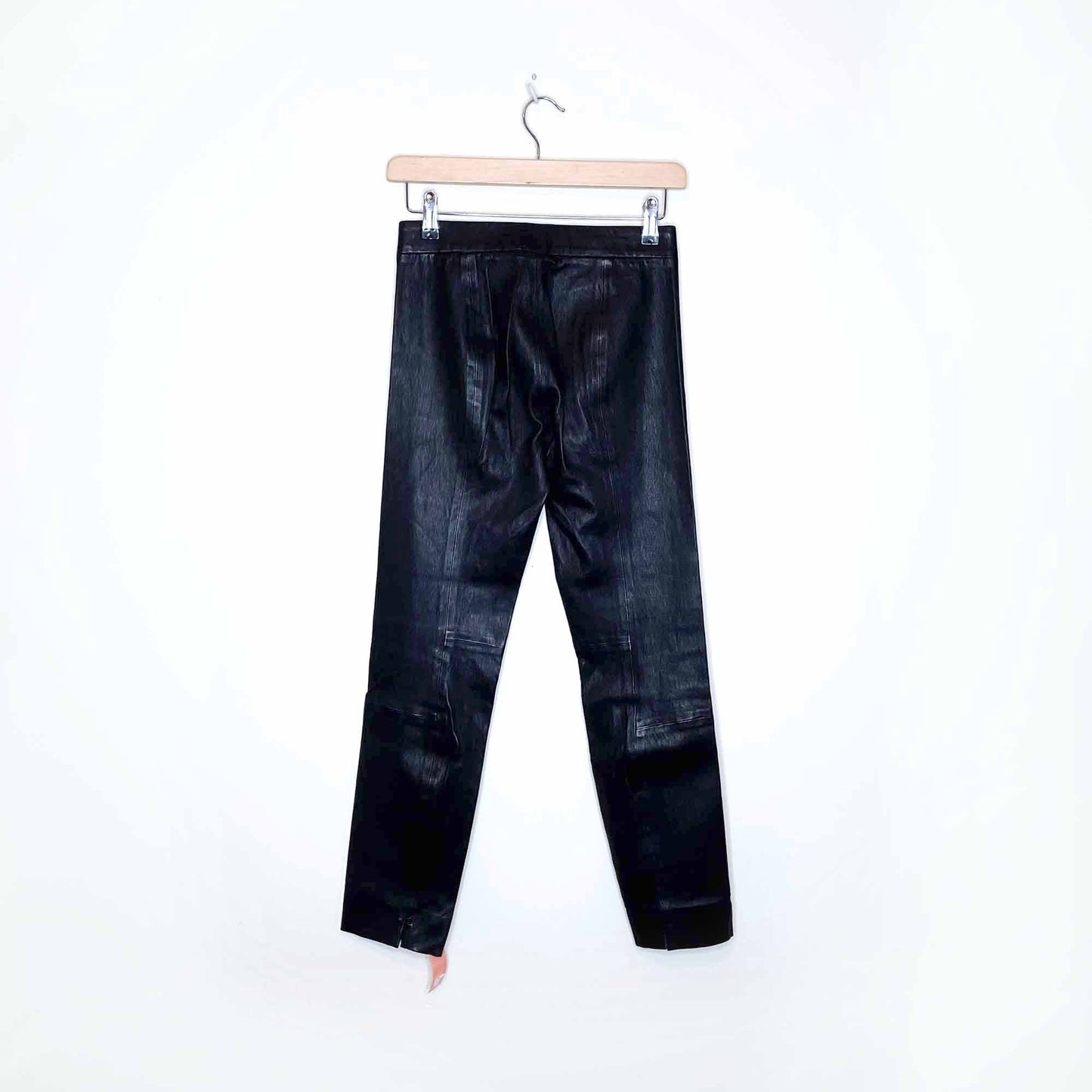 nwt vince leather stitch back leggings - size xs