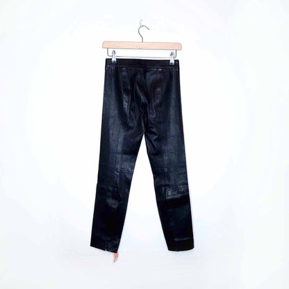 nwt vince leather stitch back leggings - size xs