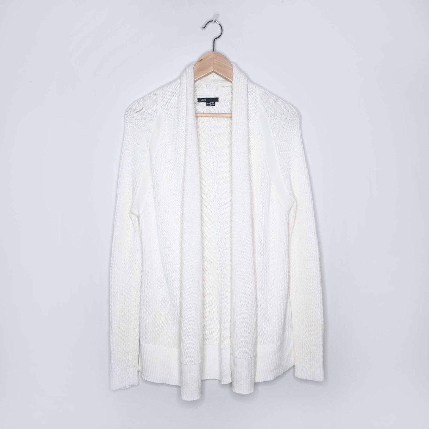 Vince shawl collar open knit cotton cardigan - size Small