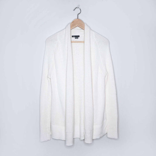 Vince shawl collar open knit cotton cardigan - size Small
