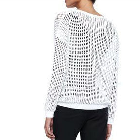 Vince waffle open knit v-neck sweater - size Medium