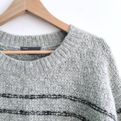 Vince Textured Striped Wool Sweater - size Medium