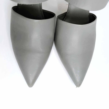 vince capri leather heel with velcro ankle strap - size 11