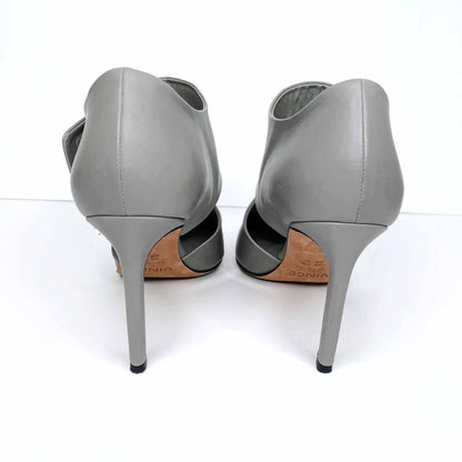 vince capri leather heel with velcro ankle strap - size 11