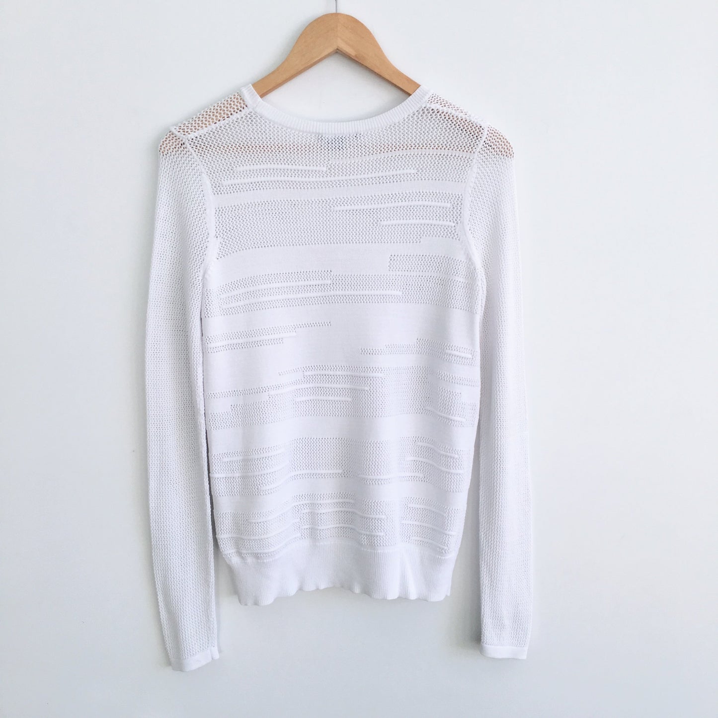 Vince Mesh Inset Crew Neck Sweater - size Small