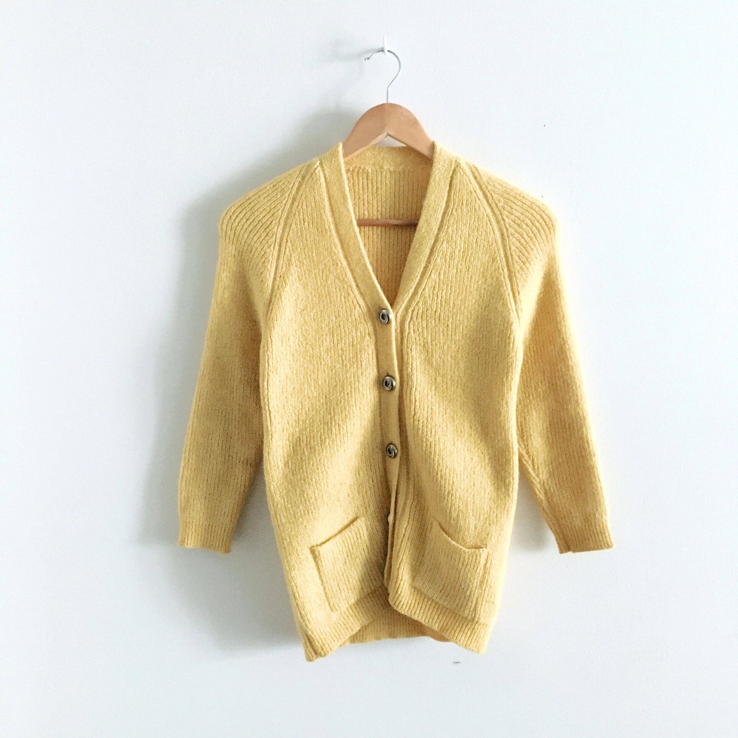 Vintage yellow cardigan - size xs