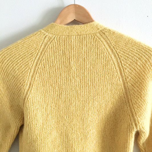 Vintage yellow cardigan - size xs