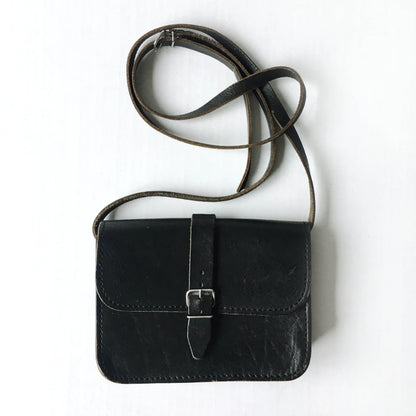 Vintage leather saddle crossbody