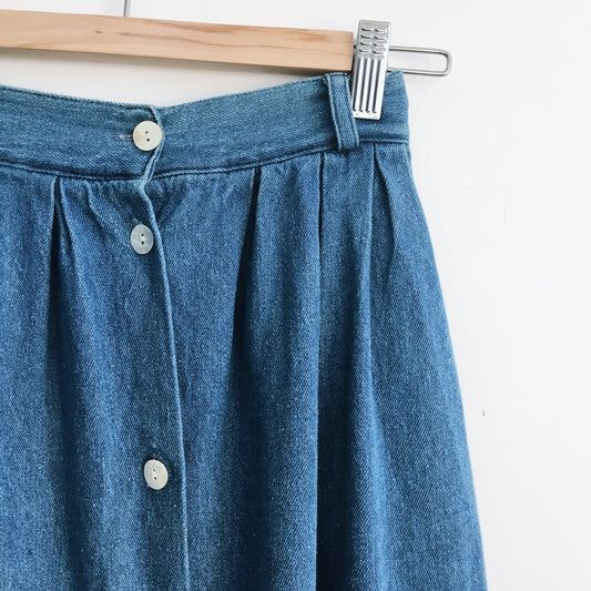 Vintage Erika L Denim Midi Skirt - Size Small