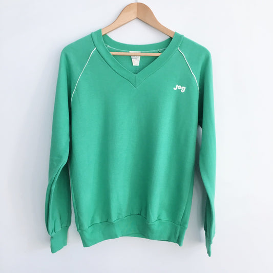 Vintage V-Neck Jog Sweatshirt - Size Medium