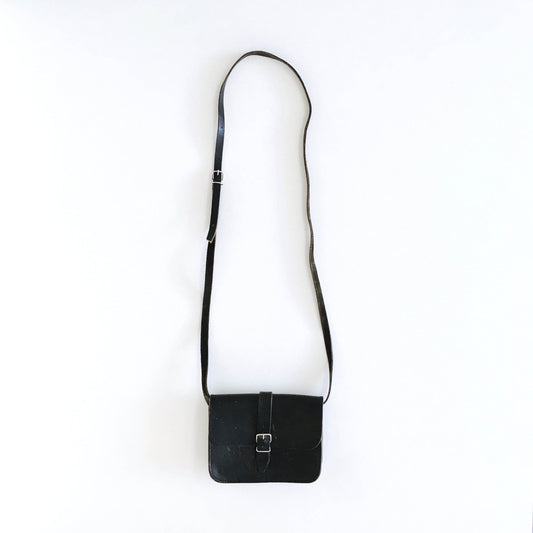 Vintage leather saddle crossbody