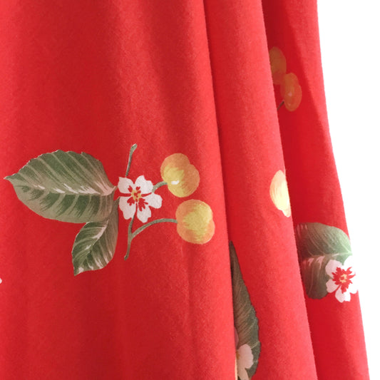 Vintage Peach Blossom A-Line Skirt - size 38