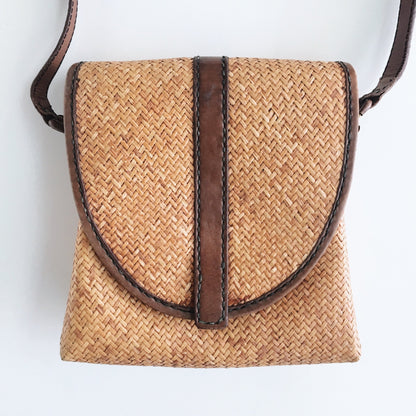 Vintage Straw Crossbody