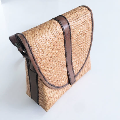 Vintage Straw Crossbody