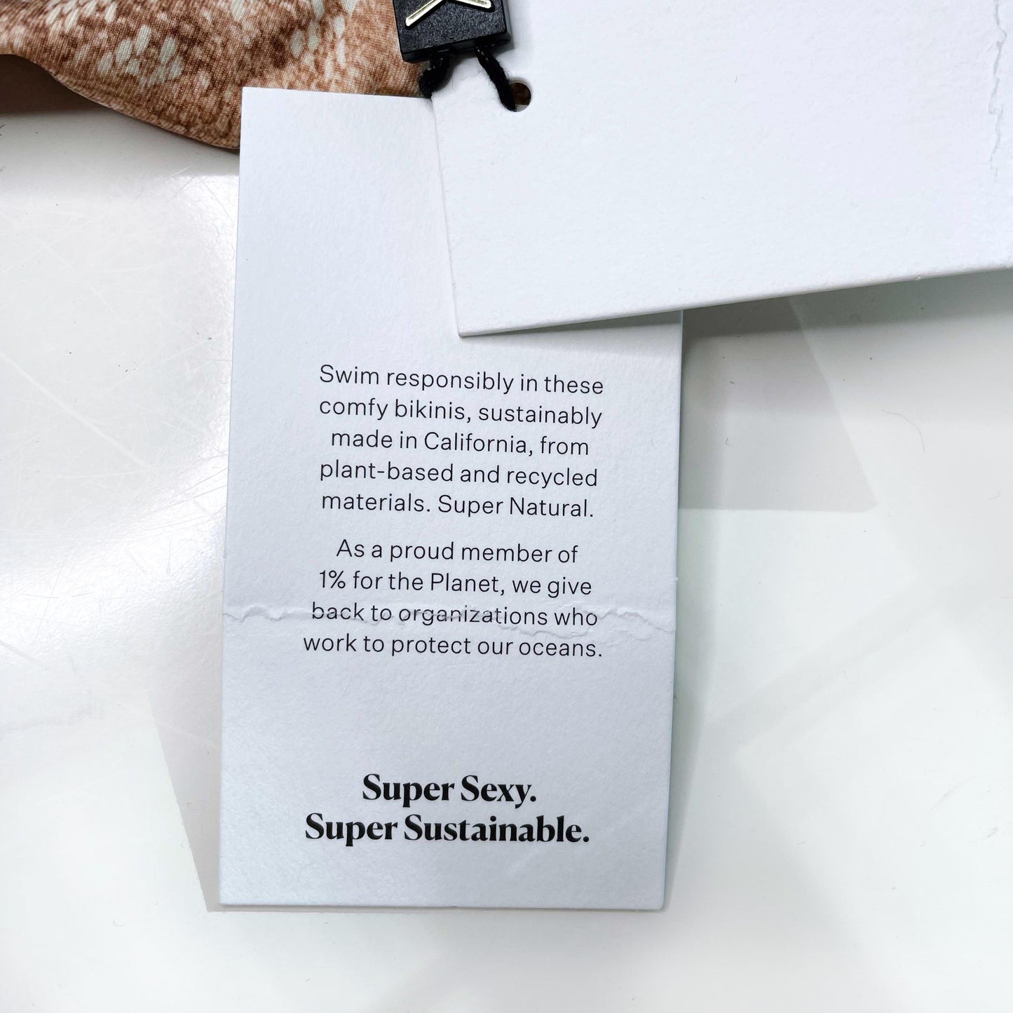 nwt vitamin a snakeskin print bikini bottom in sand - size small