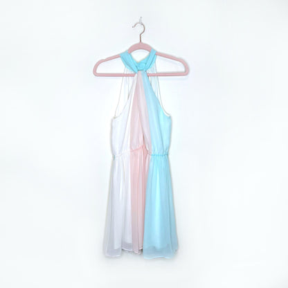 nwt victoria's secret pastel chiffon halter dress - size xs