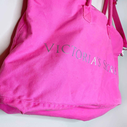 victoria's secret neon pink duffel gym bag