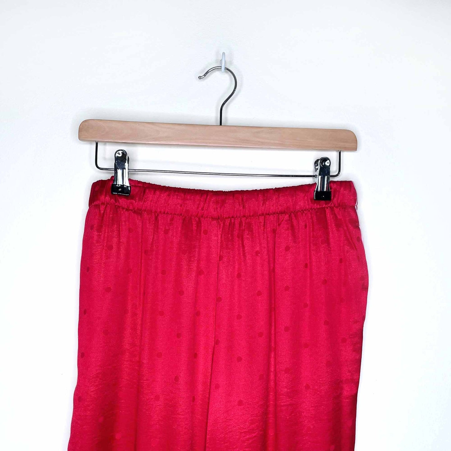 victoria's secret red satin polka dot pajama pants - size xs