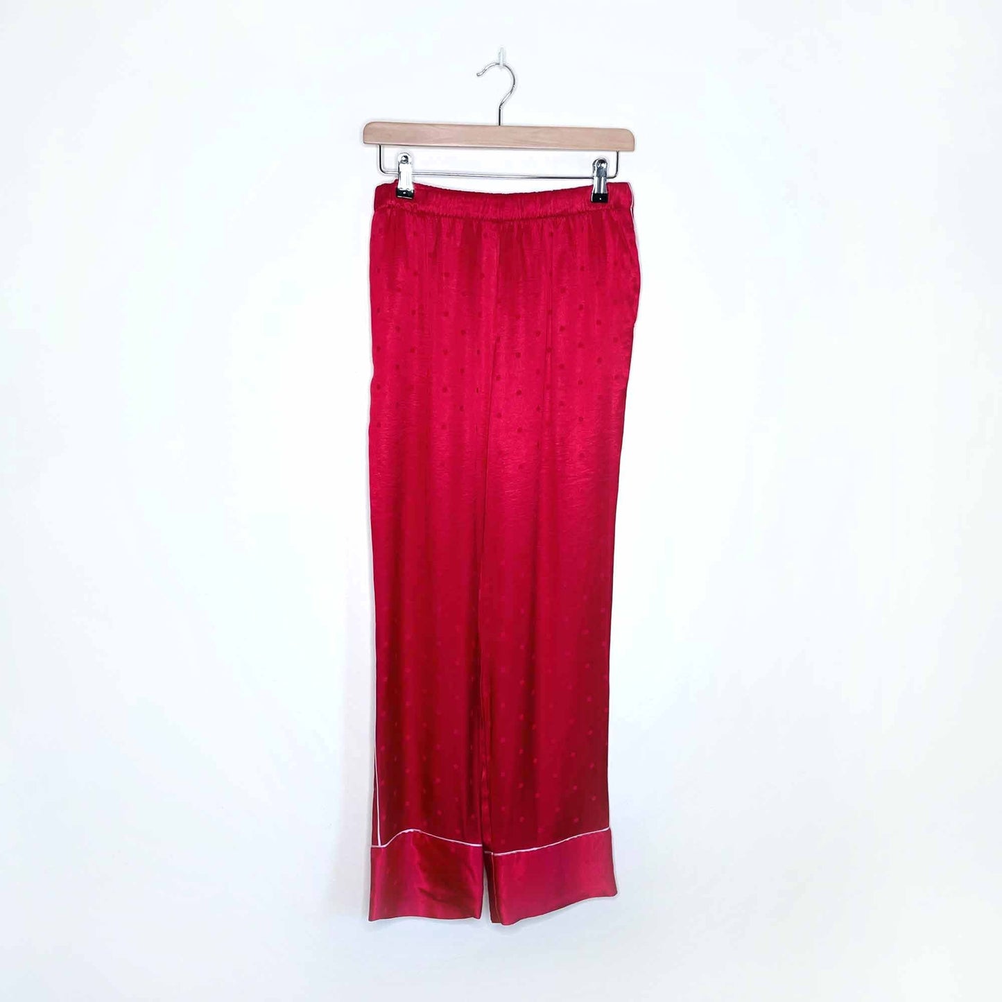 victoria's secret red satin polka dot pajama pants - size xs