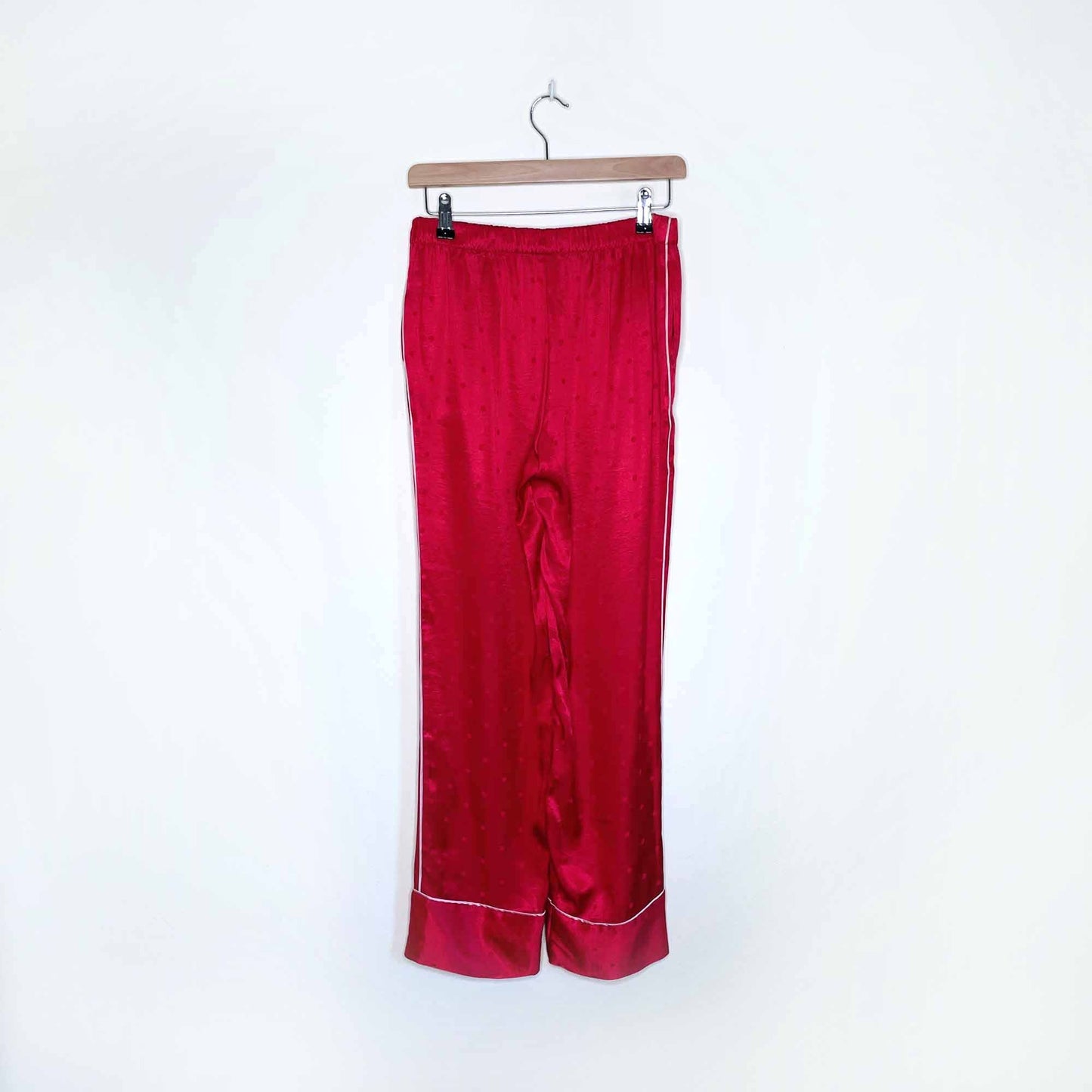 victoria's secret red satin polka dot pajama pants - size xs