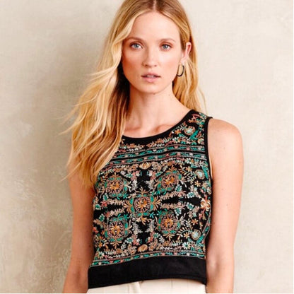 Vanessa Virginia Barbera embroidered crop - size Medium