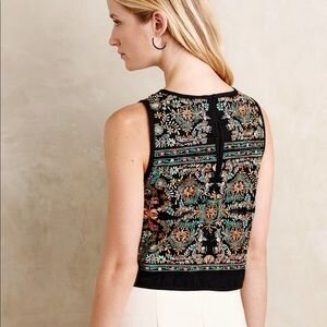 Vanessa Virginia Barbera embroidered crop - size Medium