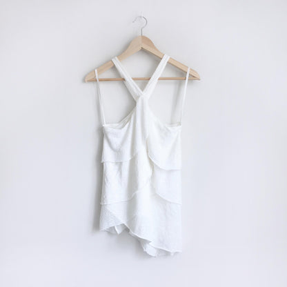 Vanessa Virginia petals linen halter - size xs