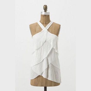 Vanessa Virginia petals linen halter - size xs