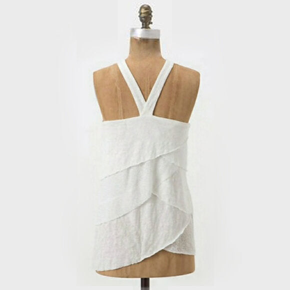 Vanessa Virginia petals linen halter - size xs