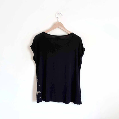 w5 anthropologie gold tiger print t-shirt - size Small